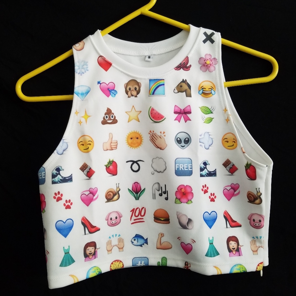 Dolls Kill Apple Emoji Crop Top